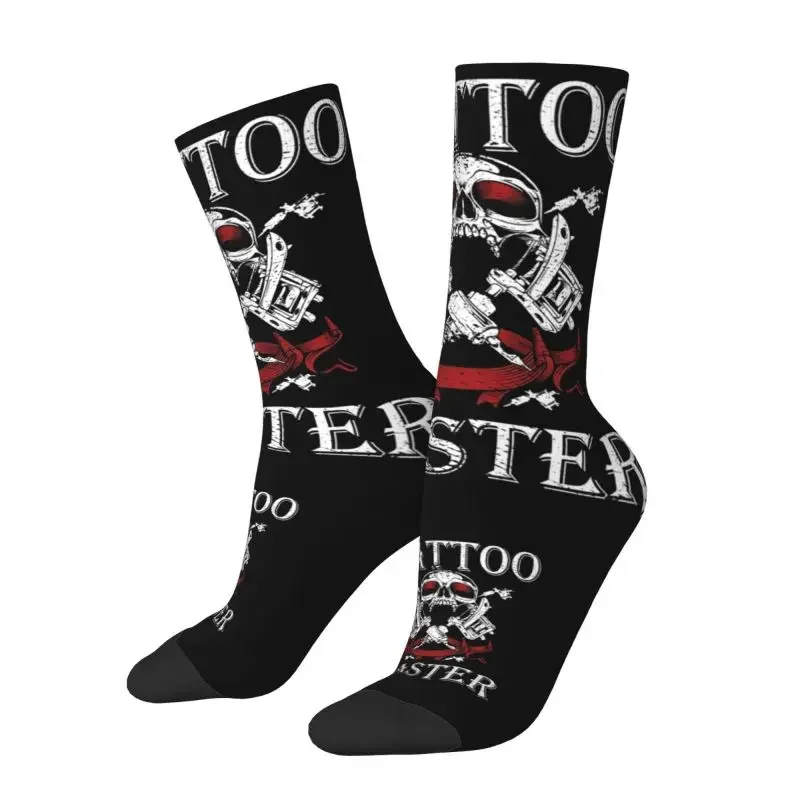 Super Cool Skull Tattoo Master Men Women Crew Socks Unisex Cool 3D Printed Tattooists Artist Male Dress Sock