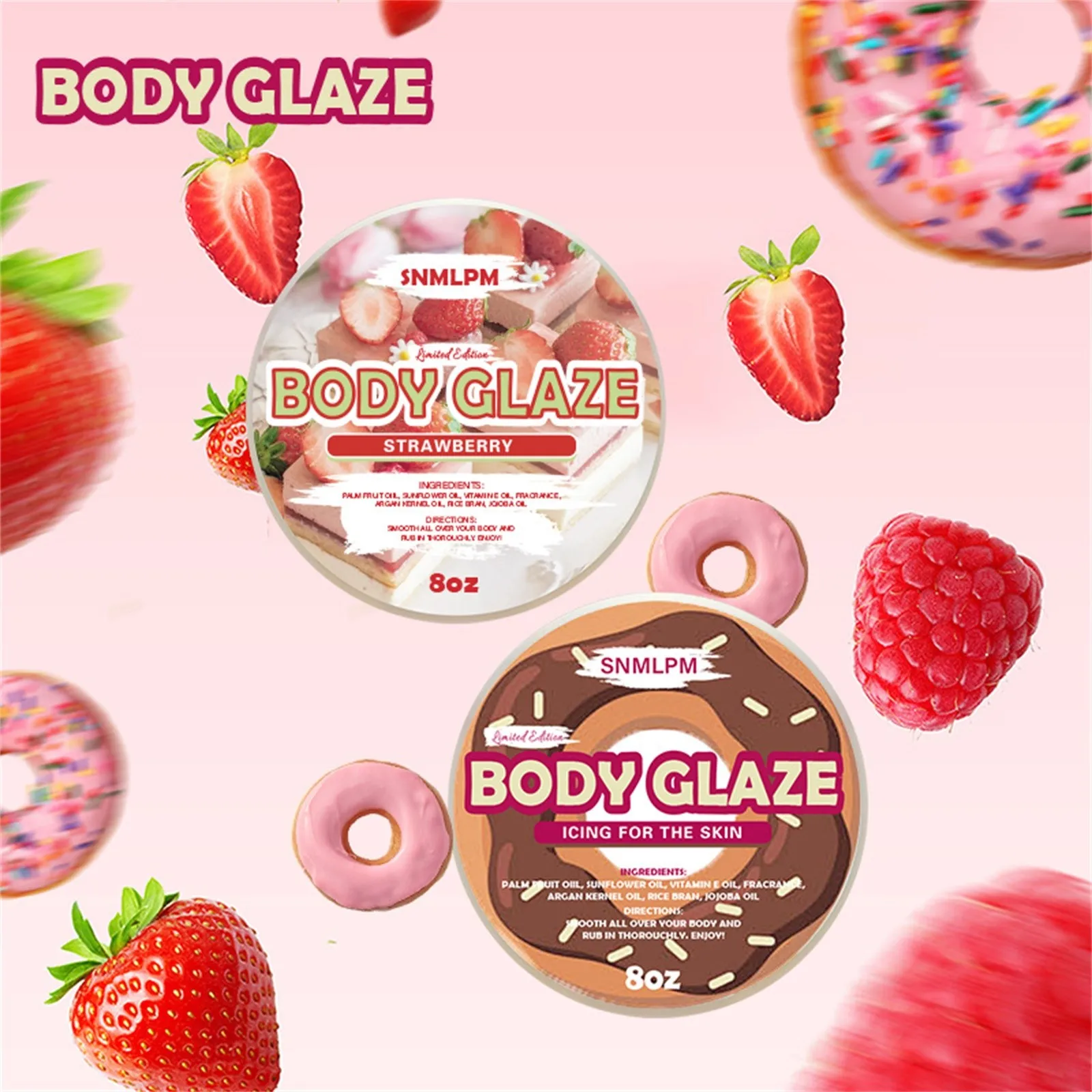 Moisturizer For Women Skin Body Glaze Strawberry Ice Body Glaze Strawberry Ice  Doughnuts Body Glaze Body Whitening Bleach Cream