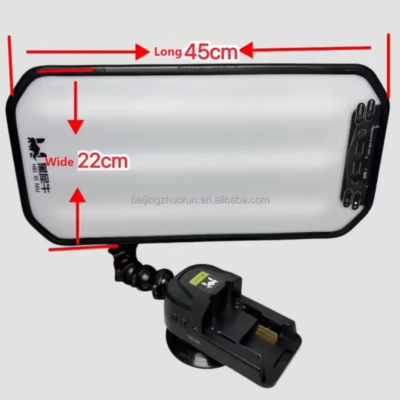 ZR New Electric Pump Suction Cup Battery Leveling Light 6-Color Adjustable Dent Detection PDR Tools Paintless Dent Repair