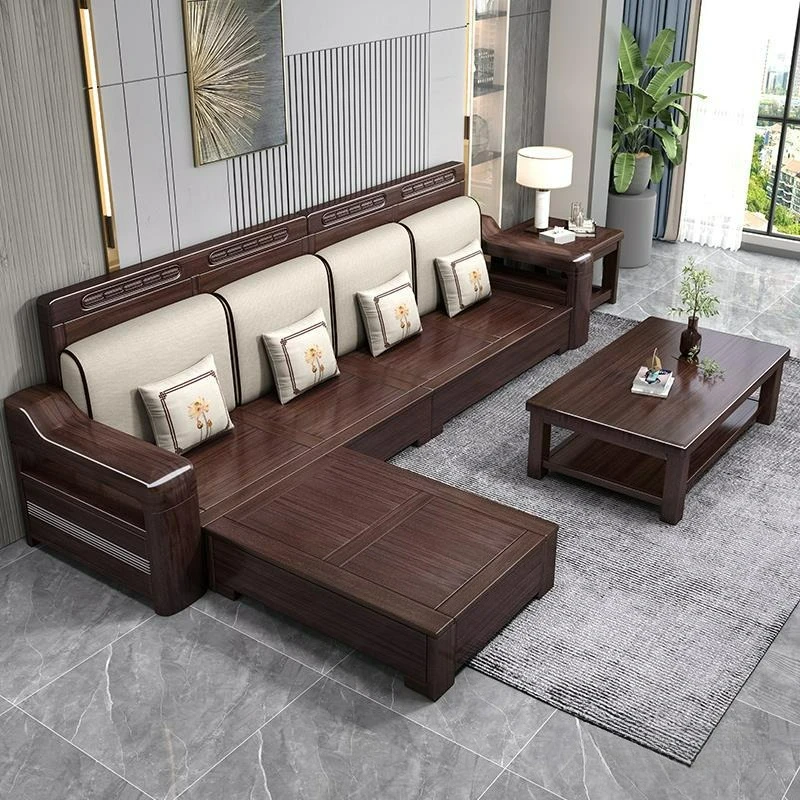 Sofá de madeira personalizável