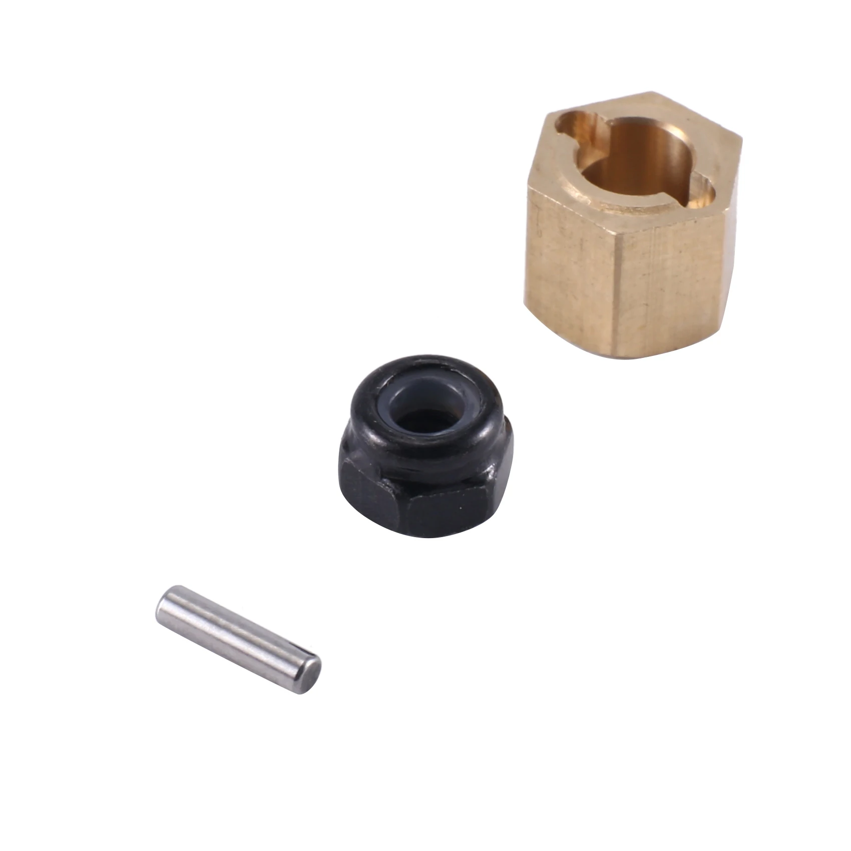 8Pcs Thickness 6.2Mm Widened Brass 7Mm Wheel Hex Hub Adapter For FMS FCX24 1/24 RC Crawler Car Upgrade Parts Accessories