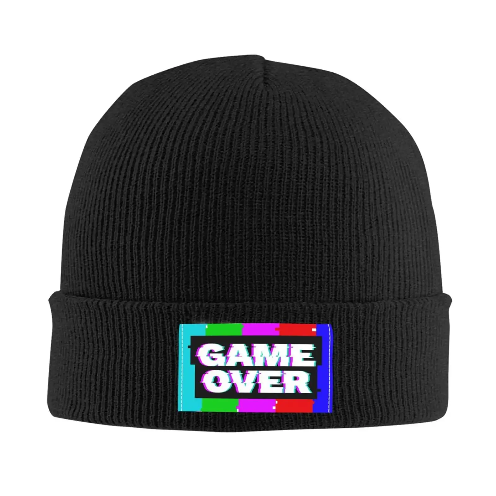 Casual Beanie Hats For Men Women, Electronic Style Game Prints Unisex Adult Cap Warm Daily Knit Hat Skull Caps