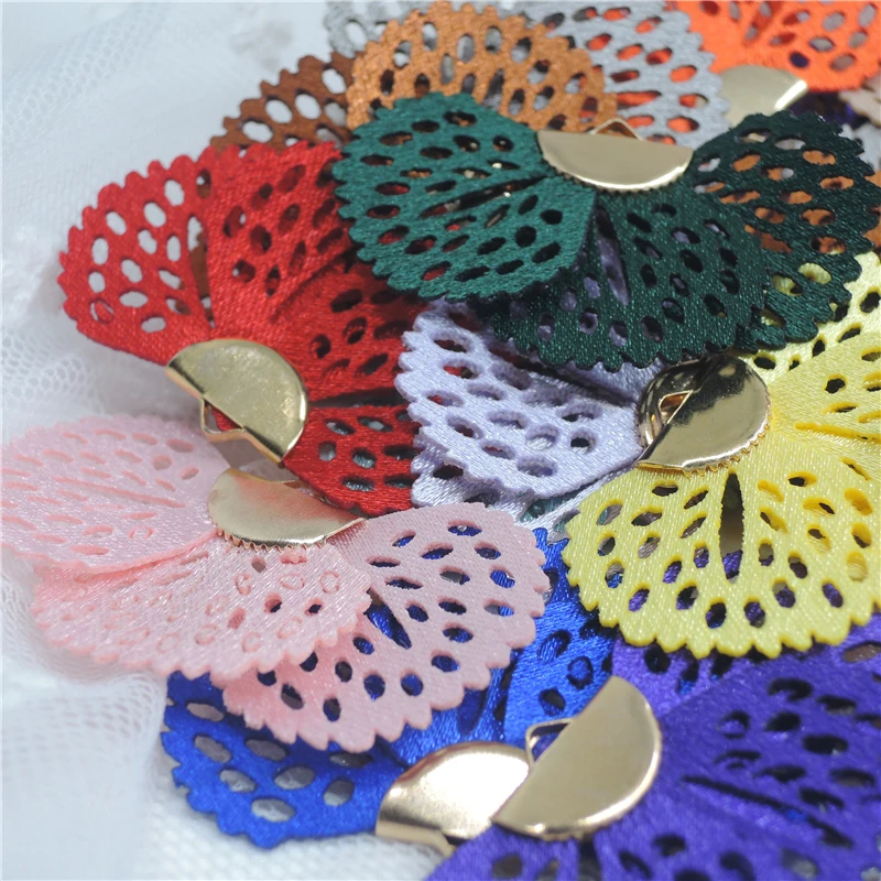 20Pcs/Lot New Creative 30MM Fabric Fan Charms Small Tassel Connectors Diy Earrings Pendant Jewelry Making Acessories Material