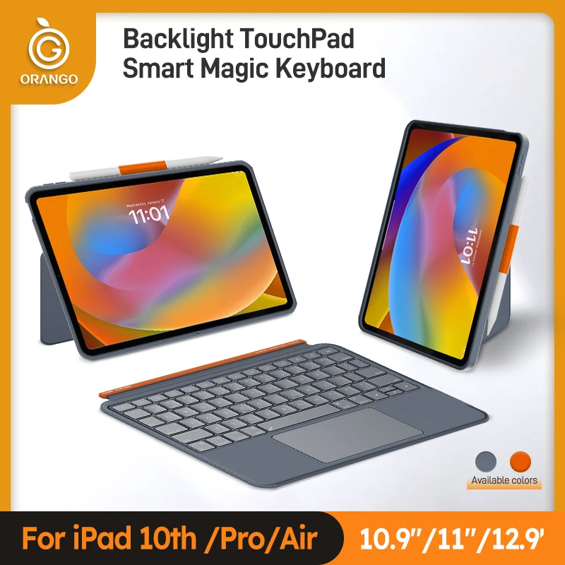 

Magic Keyboard for iPad 10th Generation Pro 11 Air 4 5 Pro 12.9 6th 5th 4th 3rd Gen Case Detachable Tablet Cover Pencil Holder
