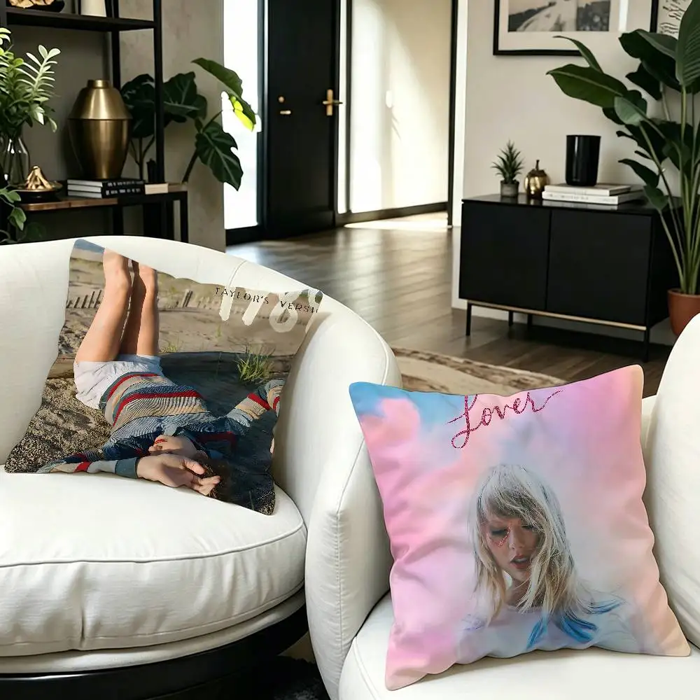 Singer T-Taylor-S-Swift-ES T-TTPD Pillowcase toon Gift Cushion Cover Bedroom Home Sofa Chair Seat Decor pillow case