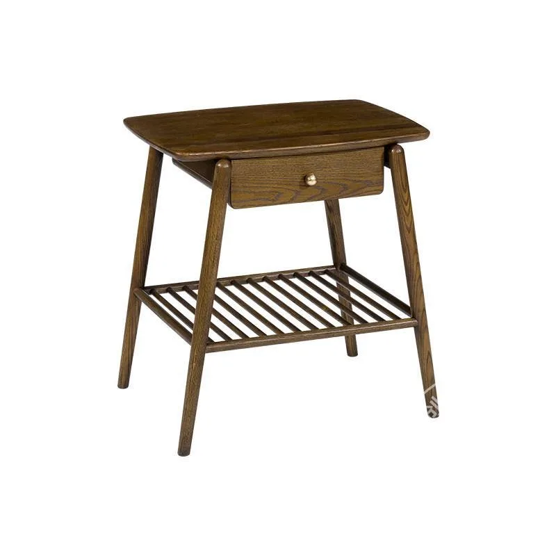 Bedside table Nordic, design solid wood bedside table, bedroom home bed and breakfast, wabi sabi medieval storage cabinet