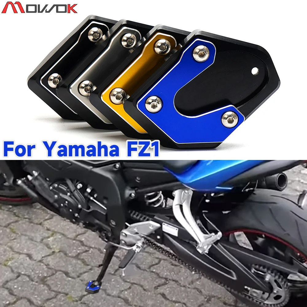 For Yamaha FZ-1 FZ1 FZ-1 2006-2015 Motorcycle Accessories CNC Kickstand Foot Side Stand Extension Pad Support Plate