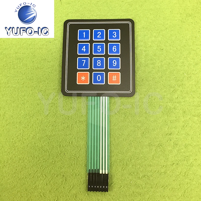 5pcs 3x4 Matrix Keyboard Single Chip Microcomputer Expanding Keyboard Thin Film Keyboard Matrix Thin Film Switch 12 Keys