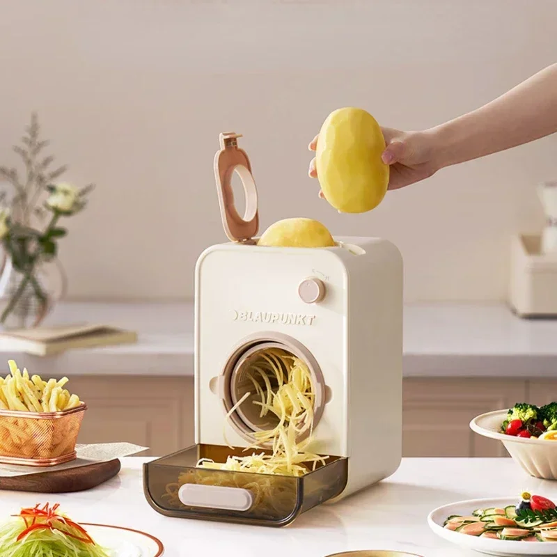 

Electric Vegetable Cutter Household Multi-functional Automatic Vegetable Cutting Artifact Grater Shredding and Slicing