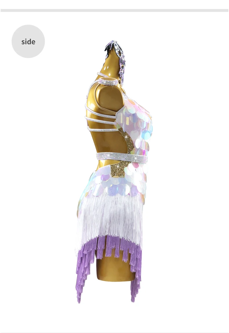 Lateinamerikanisches Tanzkleid Damen Party Ballroom-Rock Cheerleader-Kostüm Mädchen Sportlich Sexy Elegante Outfits 2026 Kurzes Abendkleid – Detail 9