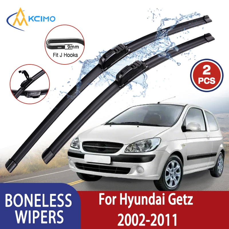 

Kcimo для Hyundai Getz 2002-2011, автомобильный дворник U-типа, мягкий резиновый стеклоочиститель без костей, HD, тихий прочный автомобильный дворник 22 "+ 14"