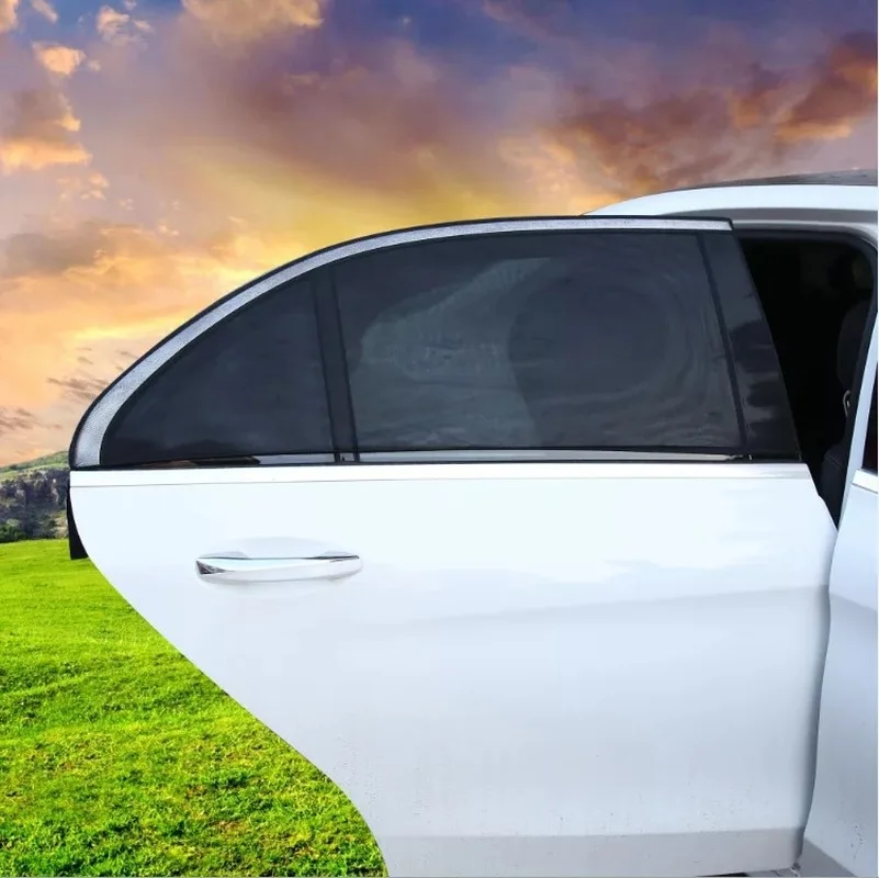 Car Sunshade Curtains Universal Side Window Shades Car Curtains Protection Repellent Mosquito Mesh Net Sunshade Auto Accessories