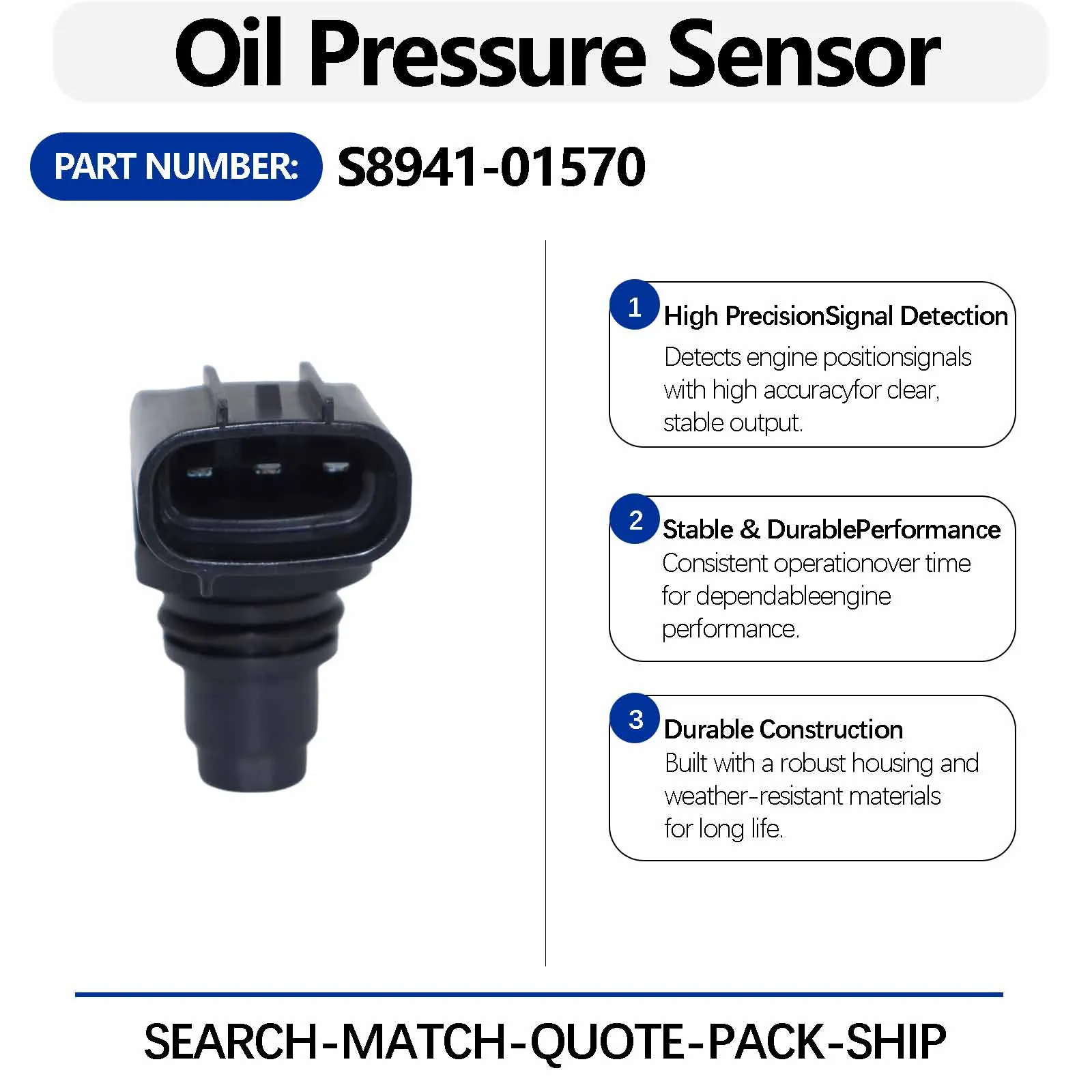 Crankshaft Position Sensor S8941-01570 For Kobelco SK200 SK210 SK260-8 Crawler Excavators
