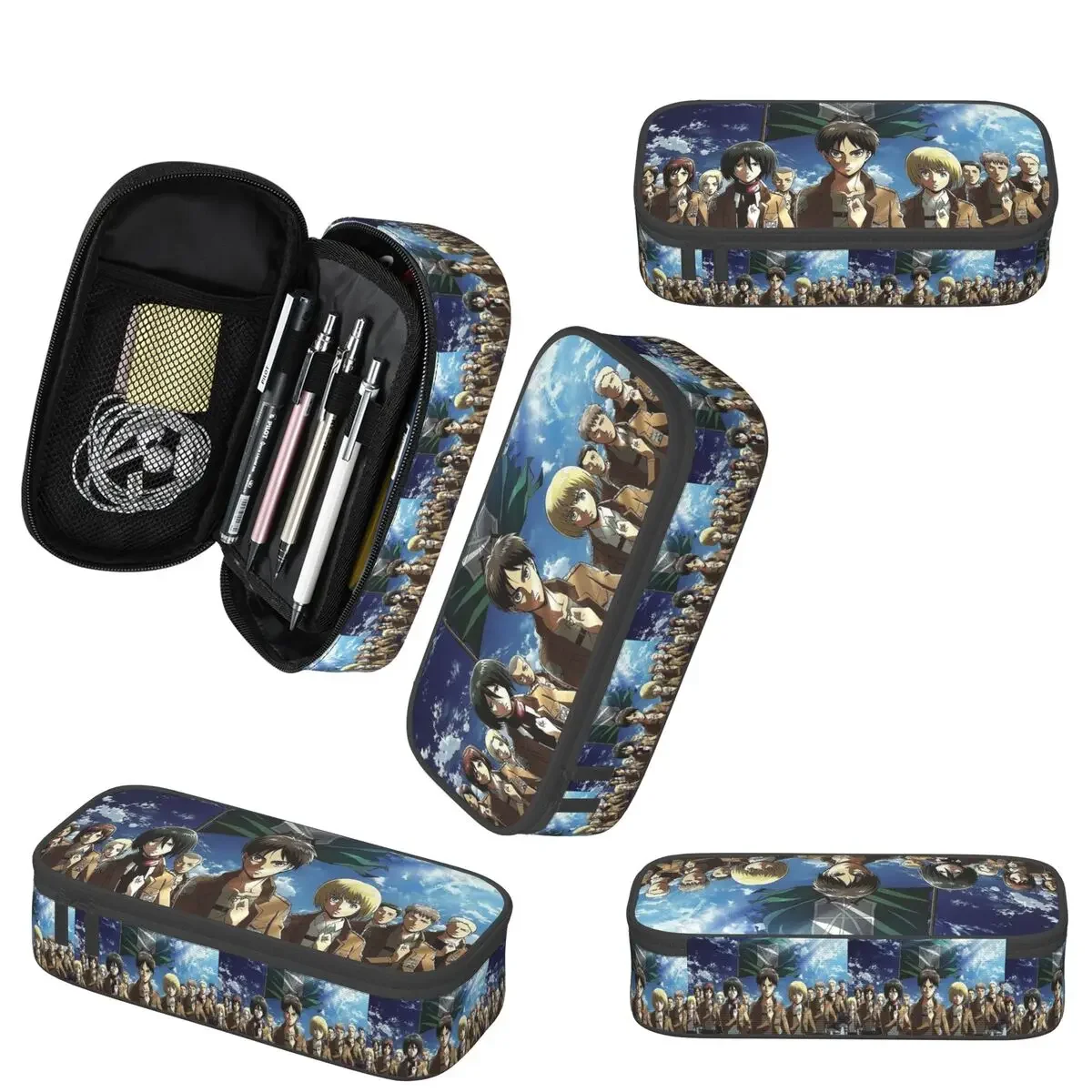 Attack On Titan Zeke Yeager Pencil Case for Kids Gifts Pen Box Pencil Bag Stationery Supplies Pen Holder Bag