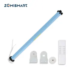 Zemismart Tuya Zigbee Rolgordijn Motor met Batterij Voor 37 38mm Buis Smart Leven APP Controle ALexa Google home Control