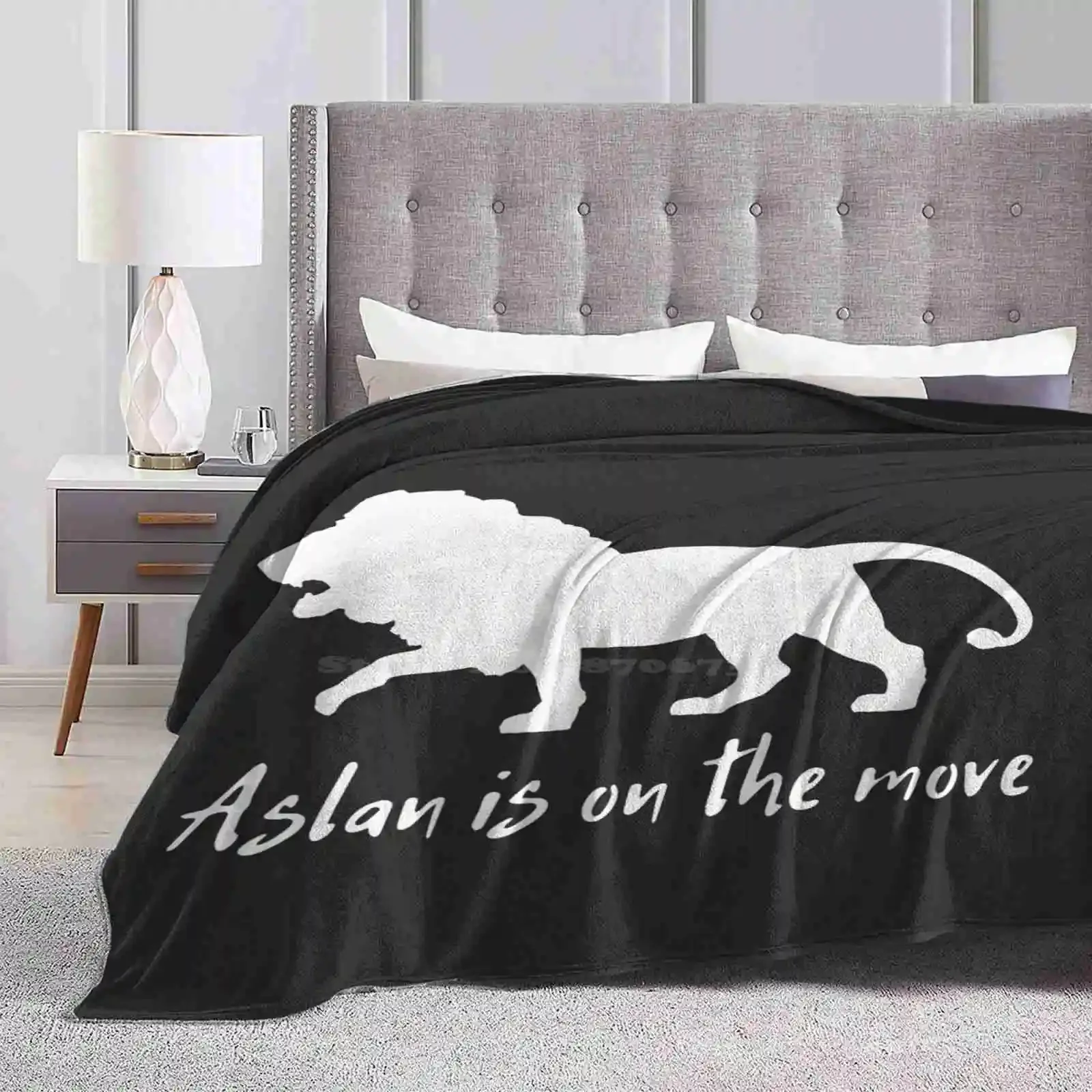 Aslan Is On The Move Creative Design Comfortable Warm Flannel Blanket Aslan Narnia Books Bookworm Thelionthewitchandthewardrobe