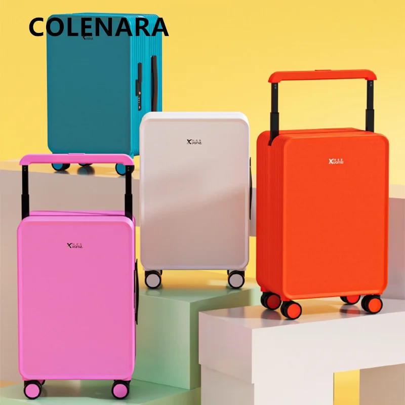 

COLENARA ABS+PC Suitcase 20 Inch Men's Boarding Case 24"26" Student USB Charging Trolley Case Women's Carry-on Travel Luggage
