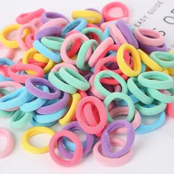 100pcs Girls Colorful Elastic Hair Bands Ponytail Hold Hair Tie Children Rubber Bands Scrunchie Hair Accessories Bands for Girls