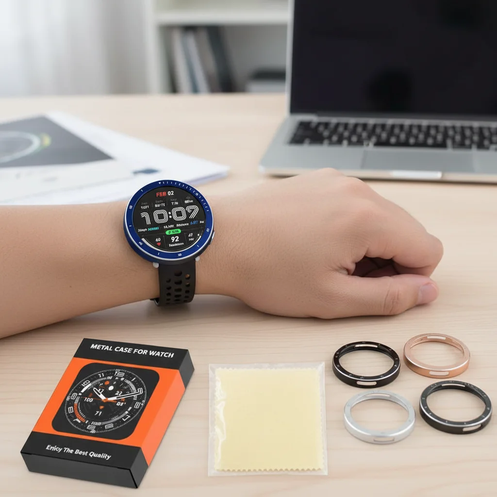 

1 шт. металлический сменный ободок для часов, защитный противоударный чехол для часов, защита от царапин, защита экрана для Amazfit Active 2