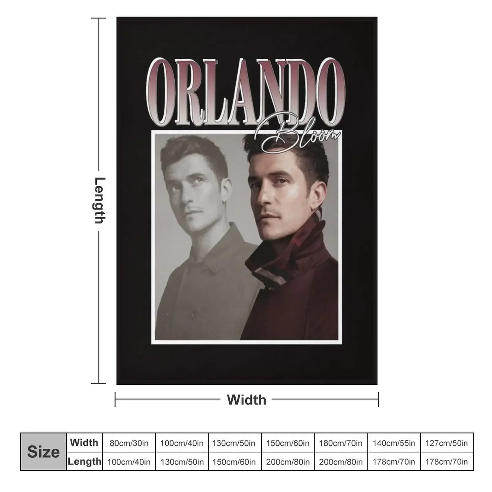 Orlando-Bloom Throw Blanket Thermals For Travel Blankets For Bed Flannel Fabric Baby Blankets