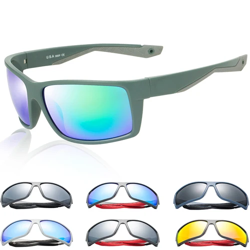 Imagen 1 del producto Reefton gafas de sol polarizadas para hombre 580P gafas deportivas cuadradas marca diseñador gafas de sol de conducción para hombre gafas UV400