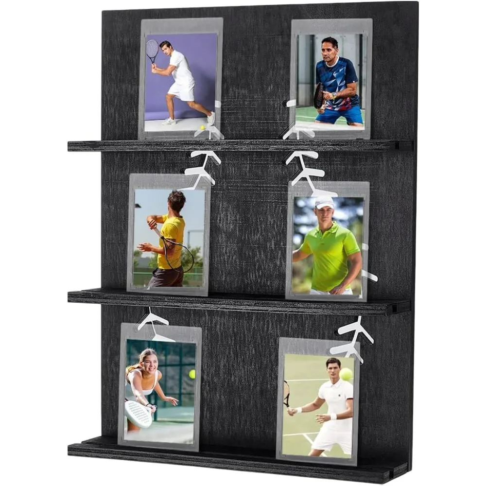 

Baseball Trading Card Shelf 30cm Baseball Card Display Stands Black Rectangle Trading Card Display Frame Wall Mount Sports
