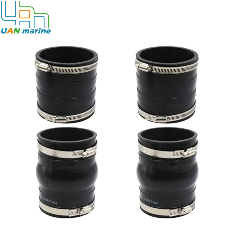 4PCS 3852696 3863450 Upper lower Exhaust Hose Bellows for Volvo Penta OMC 4.3L 5.0L 5.7L 5.8L 7.4L 8.1L V6/V8 Engines