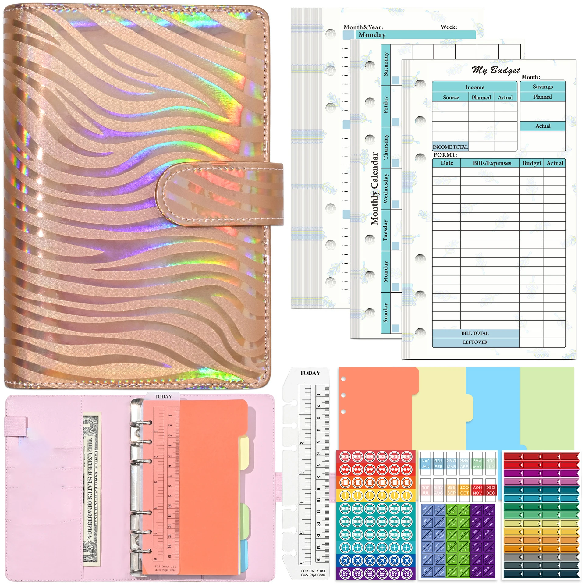 A6 Binder Planning Monthly Planning Manual Ledger