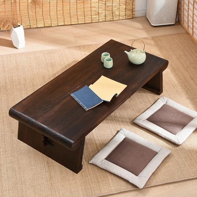 Wooden Asian Japanese/Chinese Low Tea Table Rectangle Living Room Furniture Table For Tea, Coffee Antique Gongfu Wood Table