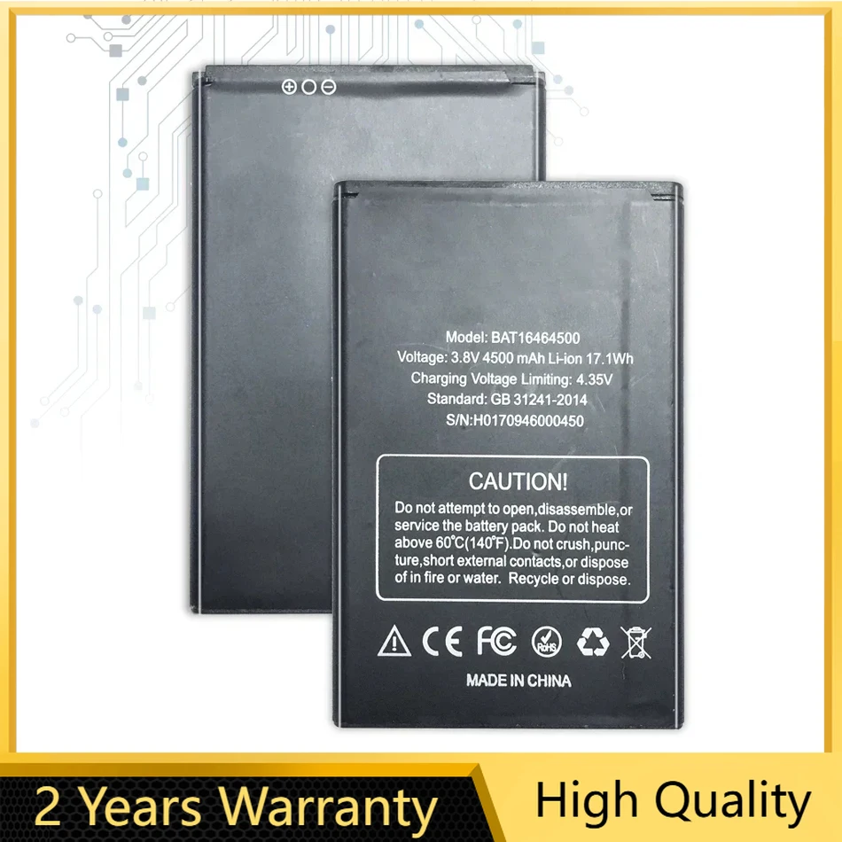 Replacement Battery For DOOGEE T5 Lite, T5Lite, 4500mAh, BAT16464500, Track Code