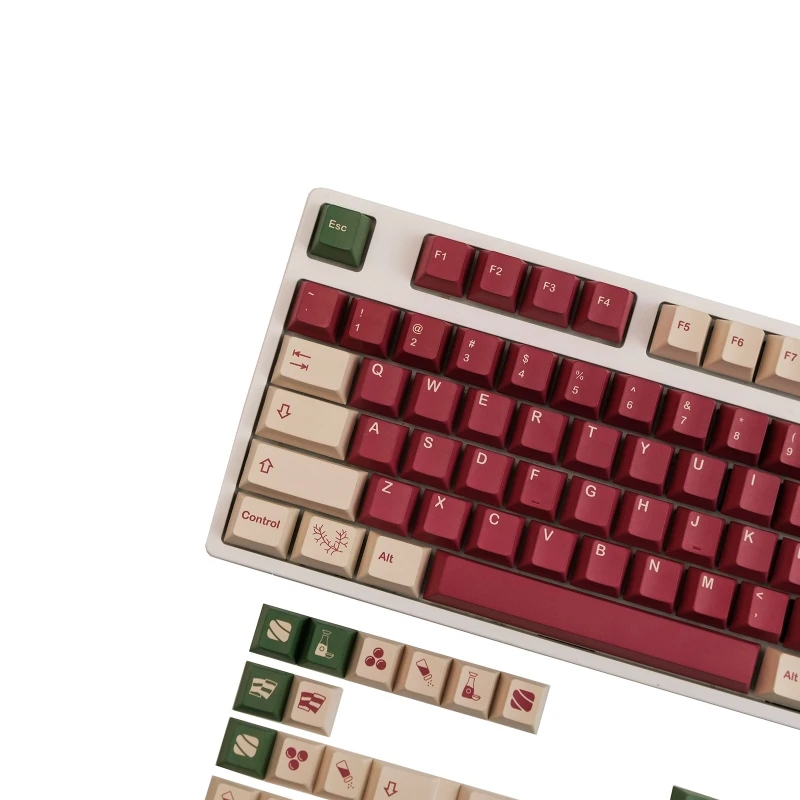 142 Keys Keycaps Cherry PBT Dye Sub Mechanical Keyboard Keycap GMK Poke