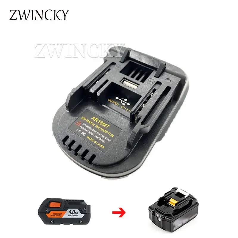 ZWINCKY AR18MT Battery Adapter For Ridgid / AEG 18V Lithium Battery Convert To For Makita 18V Li-ion Battery Tools BL1830 BL1840