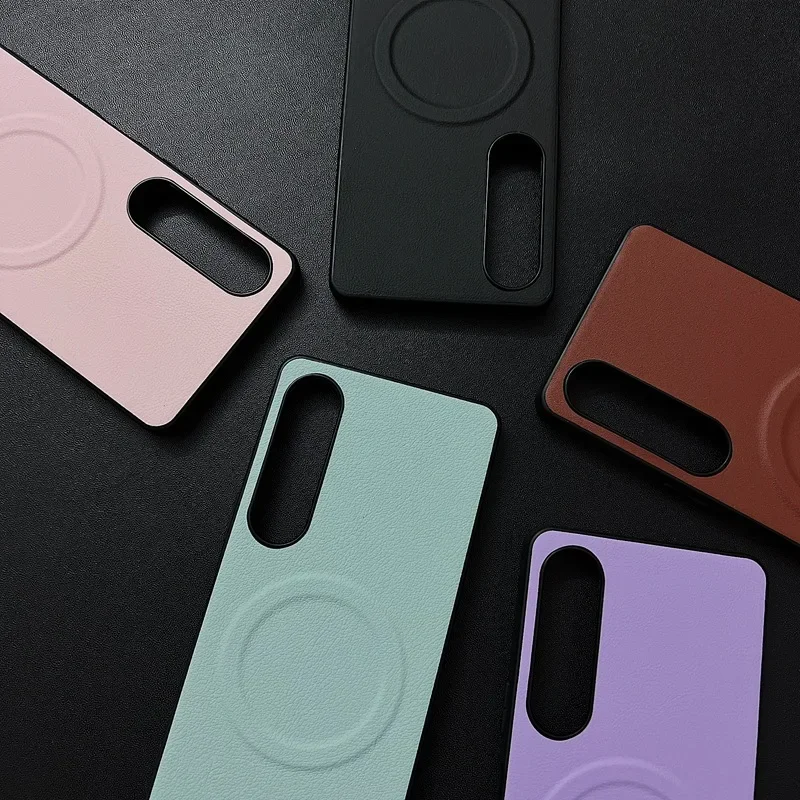Luxury Busine Sle Leather Magnetic Wireless Charge Phone Case for Sony Xperia 1 10 5 IV V VI III Shockproof Cover Fundas