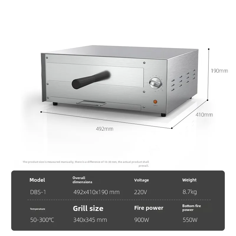 Multi-function Pizza Oven Outdoor , Commercial Single-layer Pizza Electric Ovens, Steak Bread Oven Baking Machine Equipment