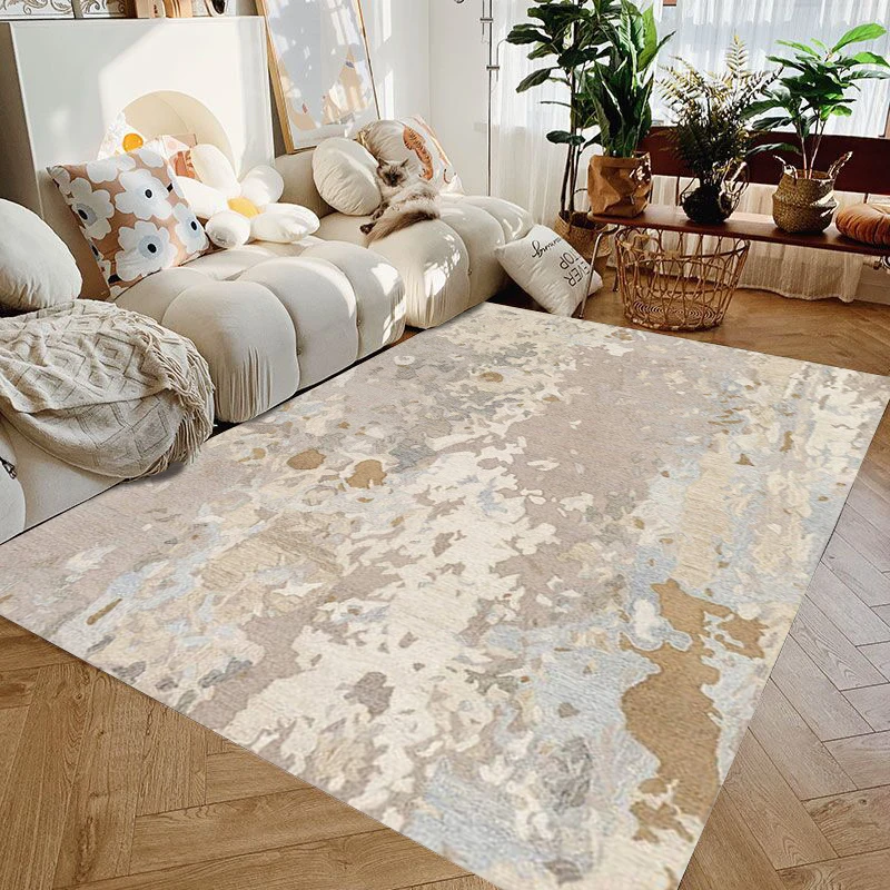 Geometric splicing carpet, modern living room coffee table carpet, bedroom bedside mat, light luxury home decoration floor mat