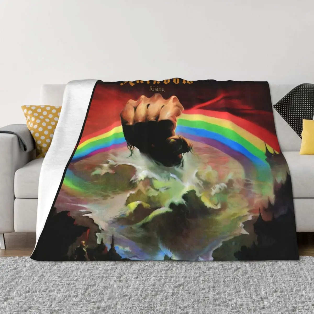 

Rainbow Rising: Classic Perfection Throw Blanket Loose decorative Sofa Soft Plaid Blankets