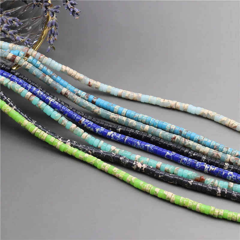 

2x4mm Synthetic Turquoise Mixed Color Rondelle Spacer Beads Flat Abacus Stone Beads For Jewelry Making Bracelet Necklace DIY