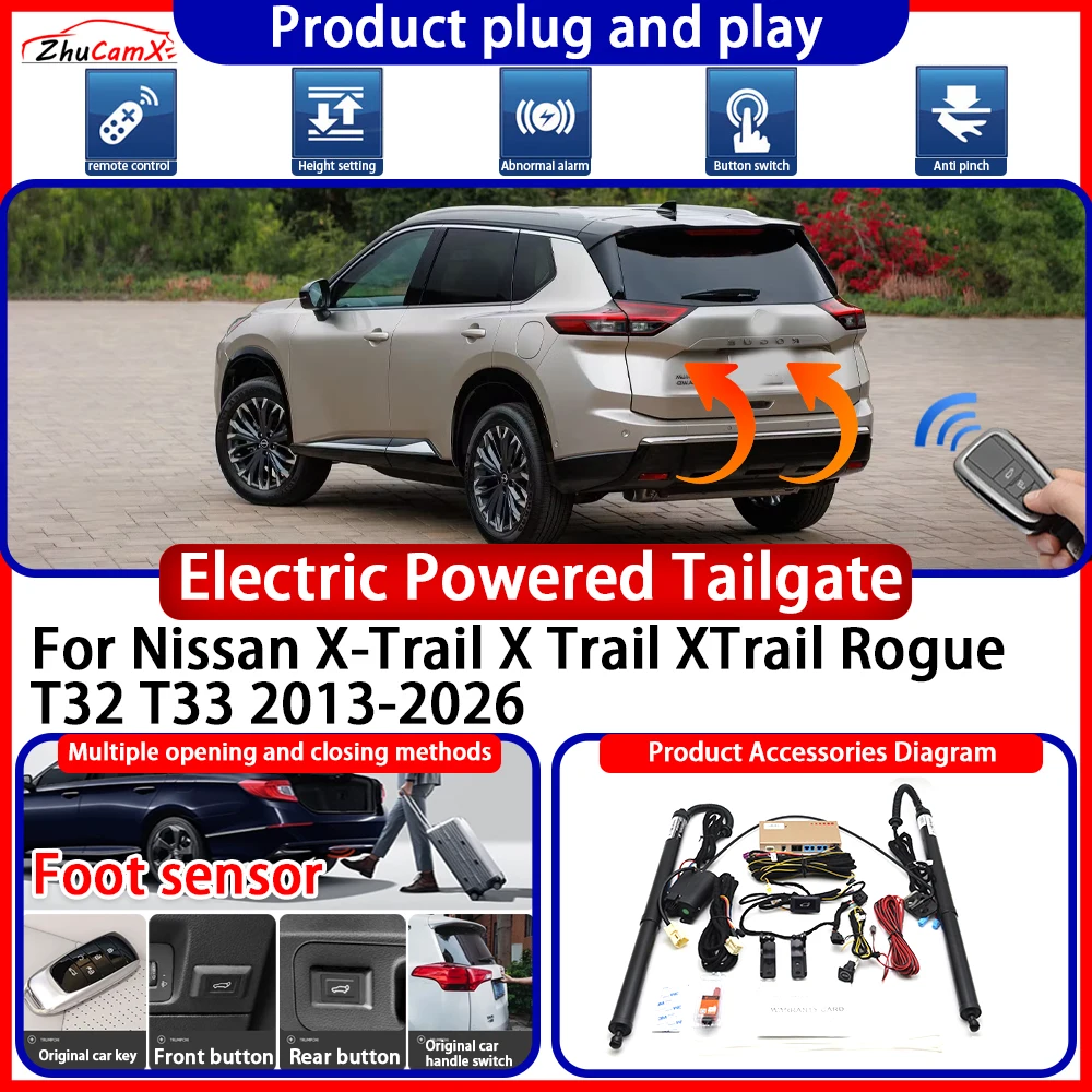 

Powered Tailgate for Nissan X-Trail X Trail XTrail Rogue T32 T33 2013-2026 anti pinch Smart Intelligent Trunk Control Gate Lift