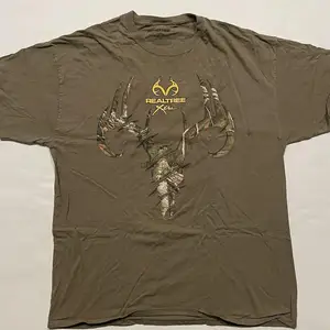Realtree-Camiseta Männlich, Camo Brown Hirschschädel, Jagd- und Angellogo, Größe xl 12 Hauptverkauf Royal Shirt - №11