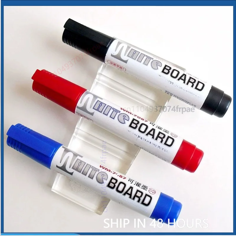 Refillable Eco WM-7087 White Board Marker For Hero Dry Erase Pens Blue Black Red  For School Office Daily Writing