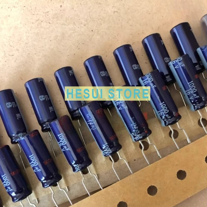 10PCS Panasonic Audio Filter Electrolytic Capacitor 16V1000UF 8X20 Blue Robe M Fever and Sound Panasonic