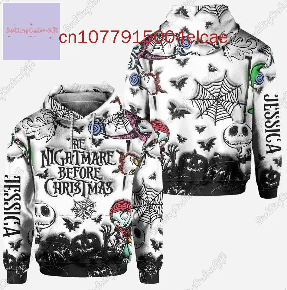 The Nightmare Before Christmas Jack Skellington Women\'s Hoodie and Leggings Set Disney Yoga Hoodie Leggings Fashion Tracksuit