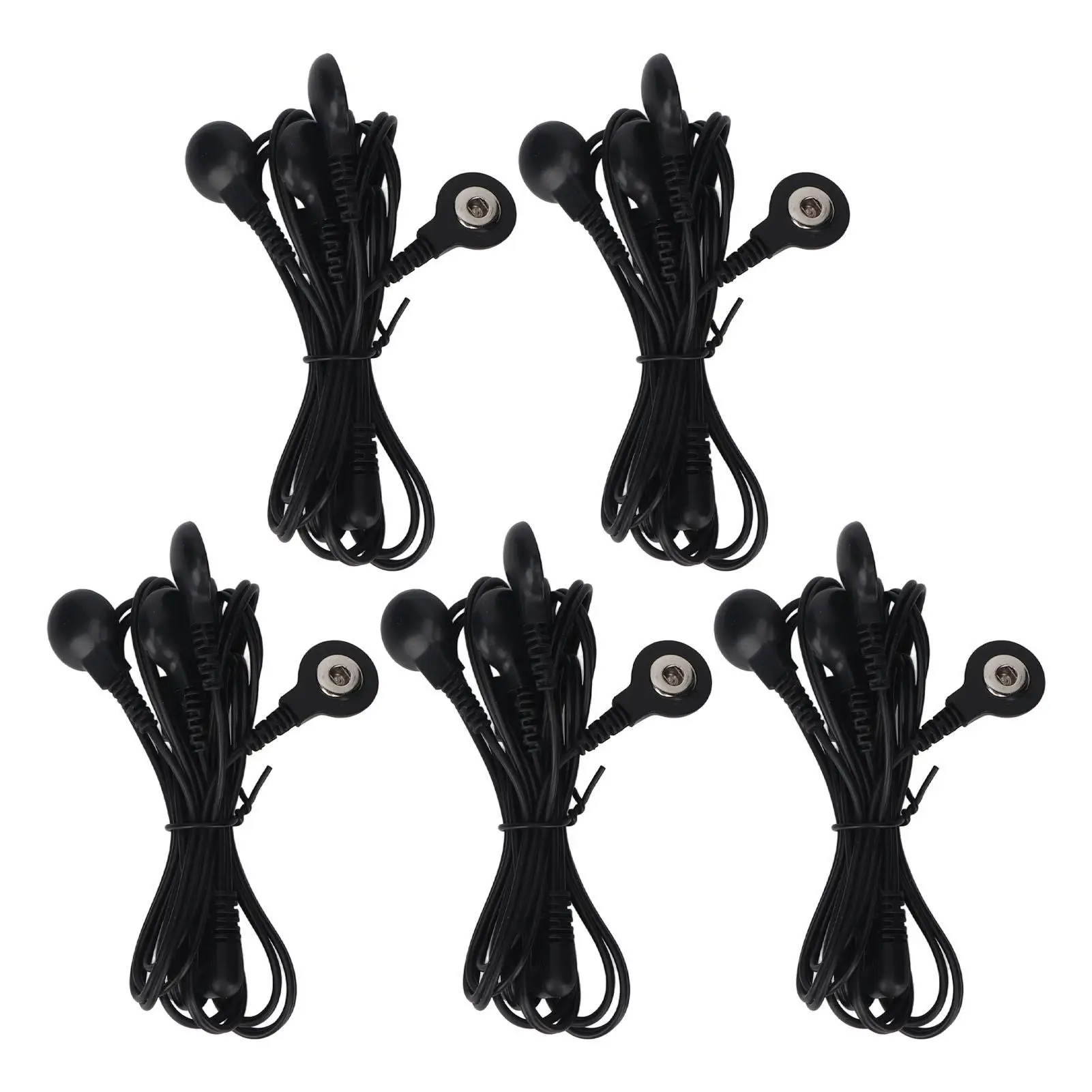 Replacement PVC Electrode Wires with 4 Snap Connectors for tens Machines - Quality Replacement Parts