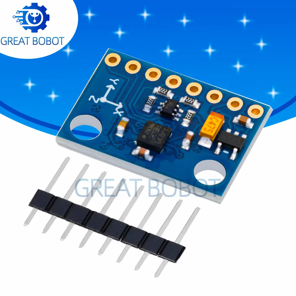 GREAT bobot GY‑511 LSM303DLHC E‑Compass Sensor, 3‑Axis Accelerometer Magnetometer Module for Arduino