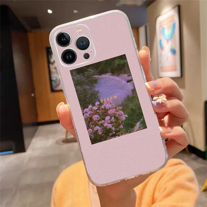 

Phone Case For iphone 17 Pro Max 17 Air 16 15 14 13 Pro Max 15 16 Pro 15Plus Great Aesthetic Art Pink Sunflower Rose