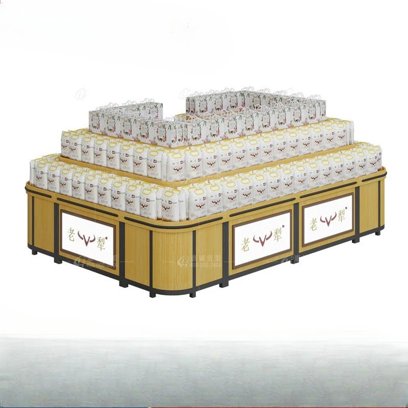 Display Food Sugar Cake Dry Bulk Cabinet Bulk Scale Snack Shelf