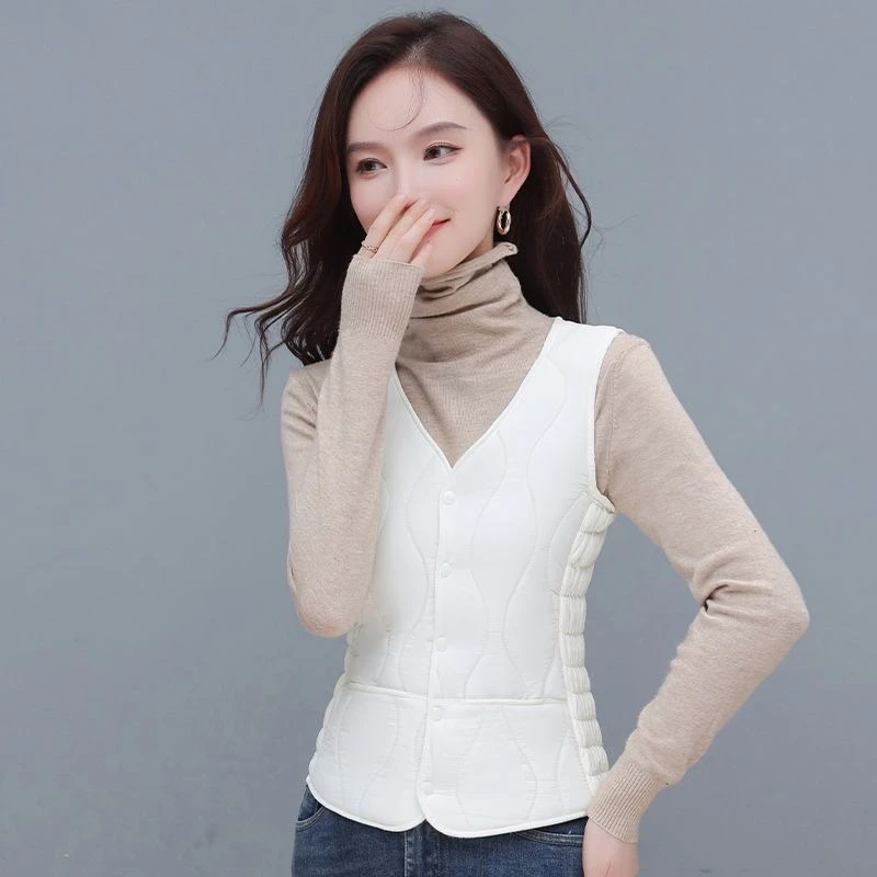 Sweet Floral Print Vest for Moms Lightweight Quilted Jacket Stylish Inner Layer for Daily Outfits Autumn Winter 2025​