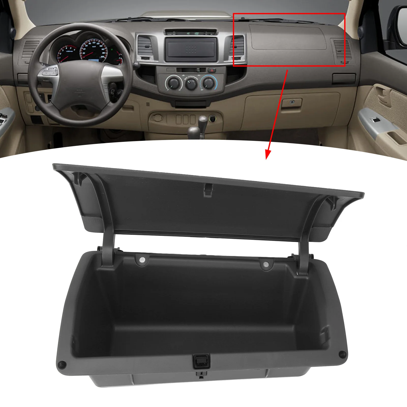 Internal Storage Box of Car Dashboard Suitable for Toyota Hilux Vigo 2004-2014 Car Interior Storage and Storage Box Type SLHD