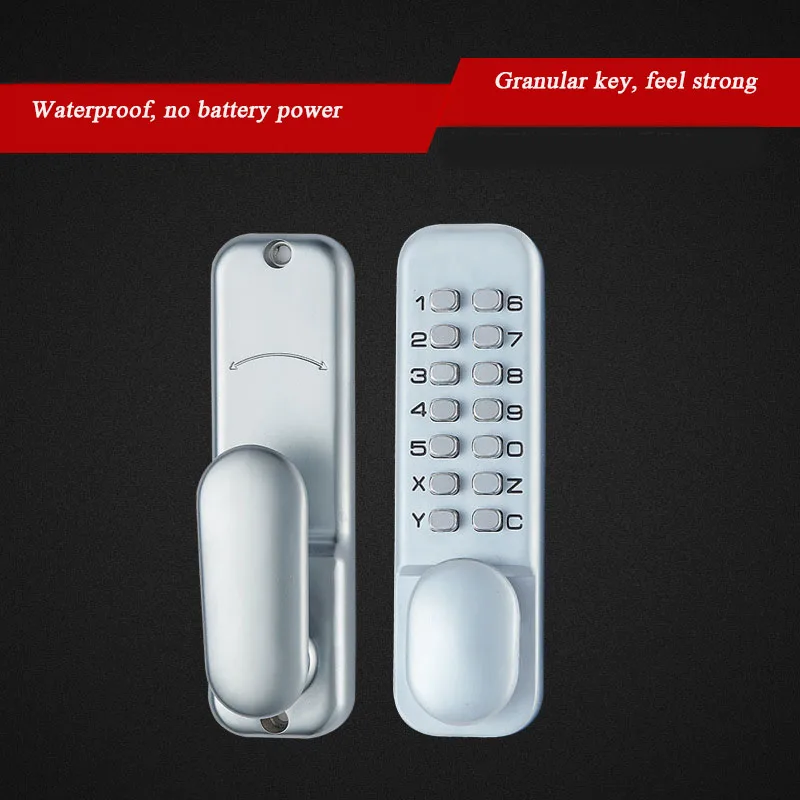 Imagem -06 - Smart Coded Zinc Alloy Lock Impermeável e à Prova de Fogo Fechadura Mecânica Combinada para Portas Internas e Externas