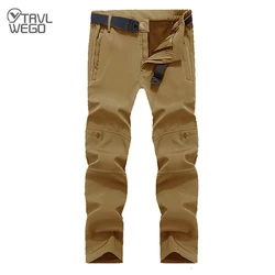 TRVLWEGO-Pantalones gruesos y cálidos de lana para hombre, ropa impermeable a prueba de viento para exteriores, lluvia suave, senderismo, Camping, esquí, Invierno